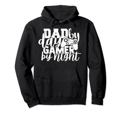 Dad Day Gamer Night Papa Gamers Hoodie - Custom Art Print for Adults - T-Shirt, Sweatshirt, Hoodie
