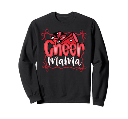 Red Black Coquette Pom Poms Bow Sweatshirt - Custom Art Print Men Women - T-Shirt, Sweatshirt, Hoodie