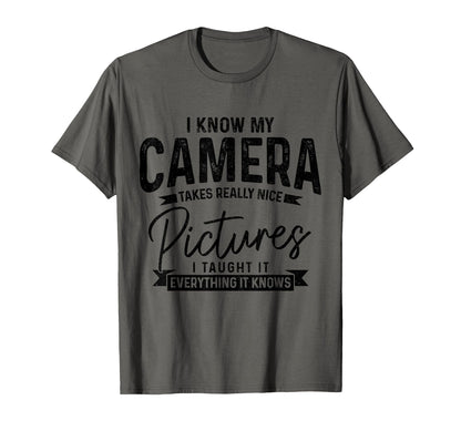 Funny Photographer Camera Funny T-Shirt - Fun Novelty Design Unisex - T-Shirt, Sweatshirt, Hoodie