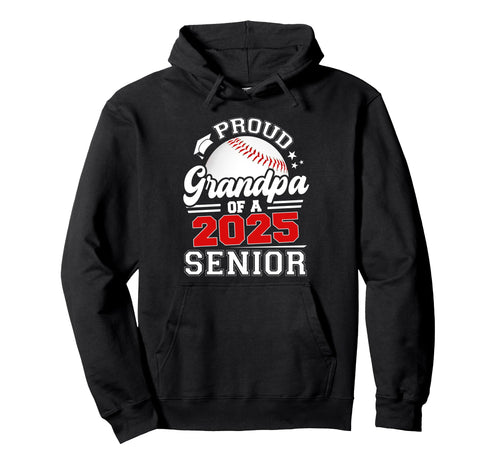 Proud Grandpa 2025 Senior Graduate Grad Hoodie - Custom Art Print Unisex - T-Shirt, Sweatshirt, Hoodie