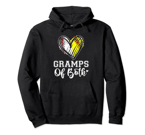 Gramps Both Baseball Softball Grandpa Hoodie - Graphic Print for Adults - T-Shirt, Sweatshirt, Hoodie