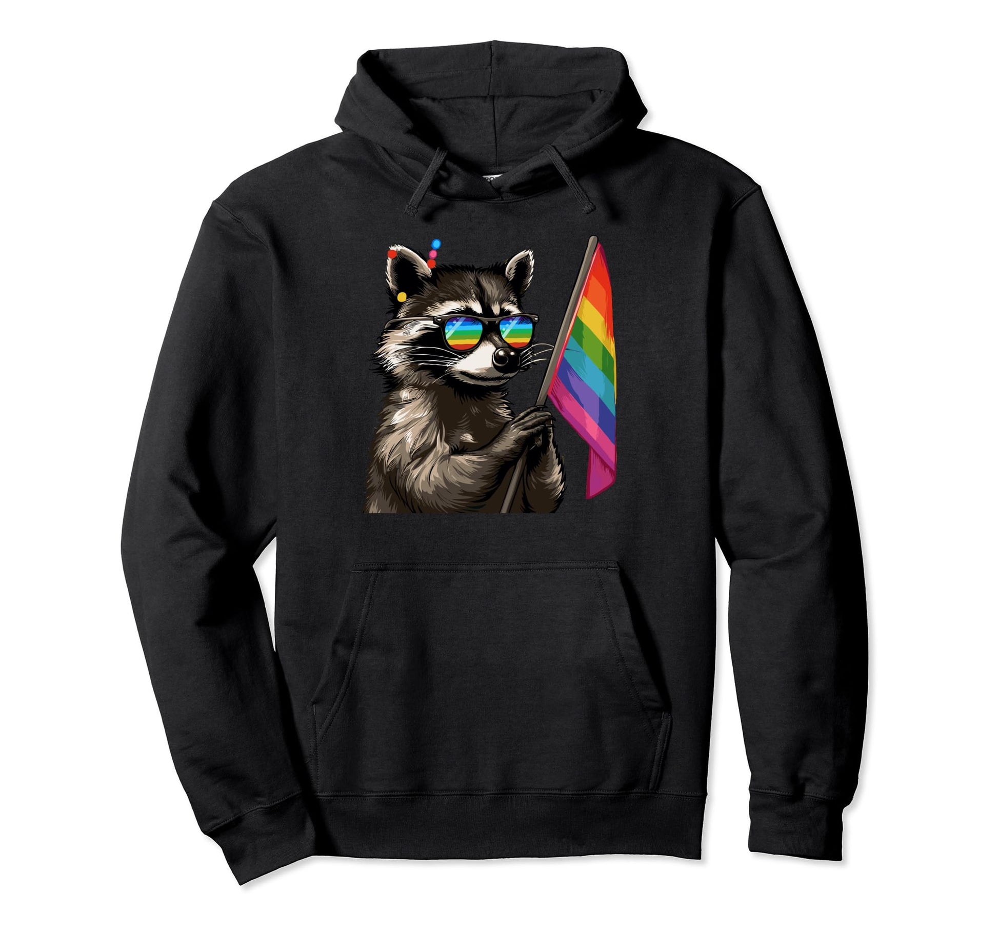 Funny Raccoon Sunglasses Summer Gift Hoodie - Minimalist Print Unisex - T-Shirt, Sweatshirt, Hoodie
