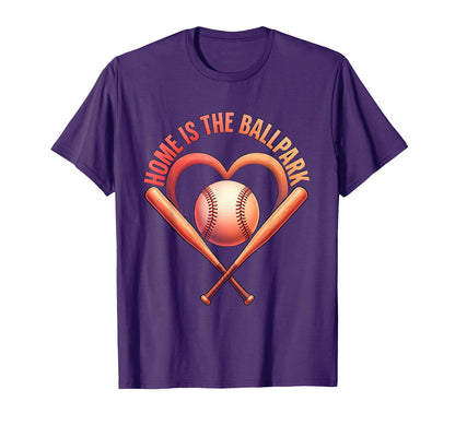 Home Is Ballpark Baseball Mom T-Shirt - Streetwear Style for Adults - T-Shirt, Sweatshirt, Hoodie