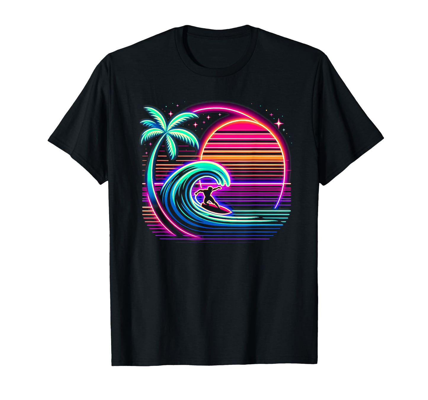 Surfer Vaporwave Aesthetic Beach T-Shirt - Graphic Print Men Women - T-Shirt, Sweatshirt, Hoodie