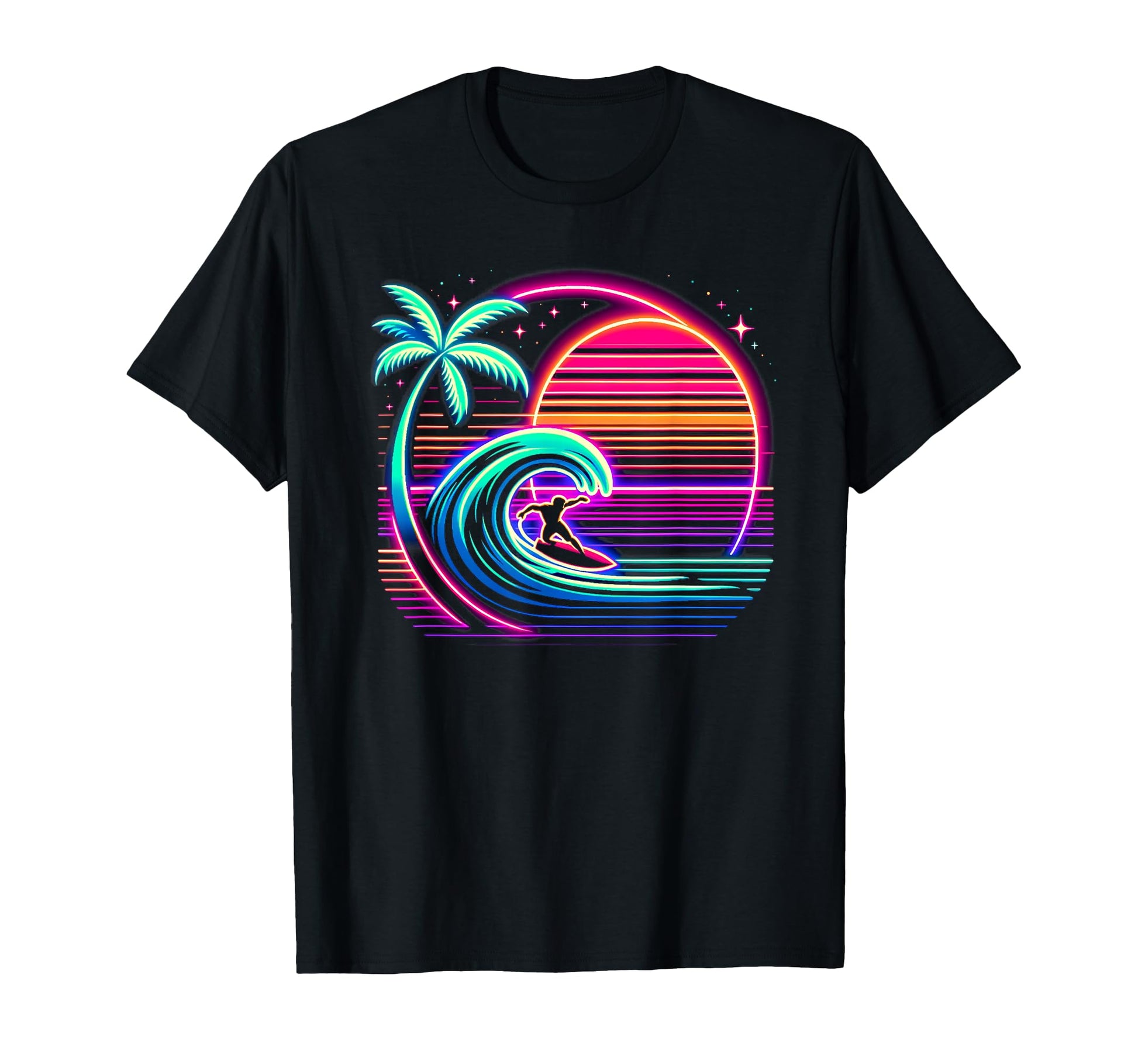 Surfer Vaporwave Aesthetic Beach T-Shirt - Graphic Print Men Women - T-Shirt, Sweatshirt, Hoodie