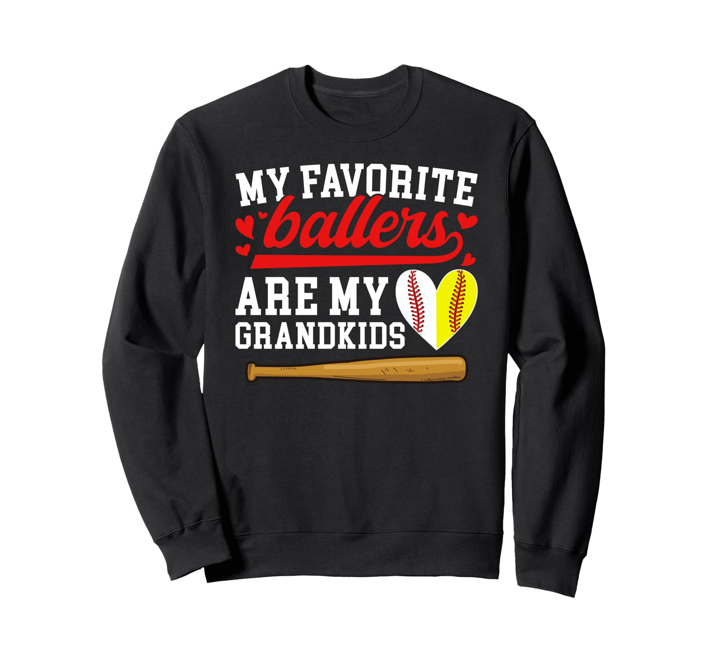 My Grandkids Baseball Softball Sweatshirt - Minimalist Print Men Women - T-Shirt, Sweatshirt, Hoodie