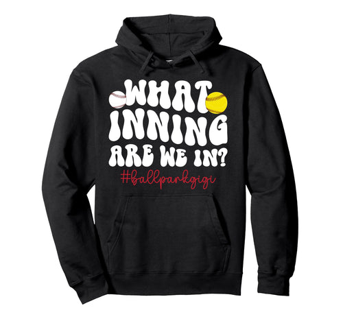 Ballpark Gigi Grandma Groovy Softball Hoodie - Custom Art Print Men Women - T-Shirt, Sweatshirt, Hoodie