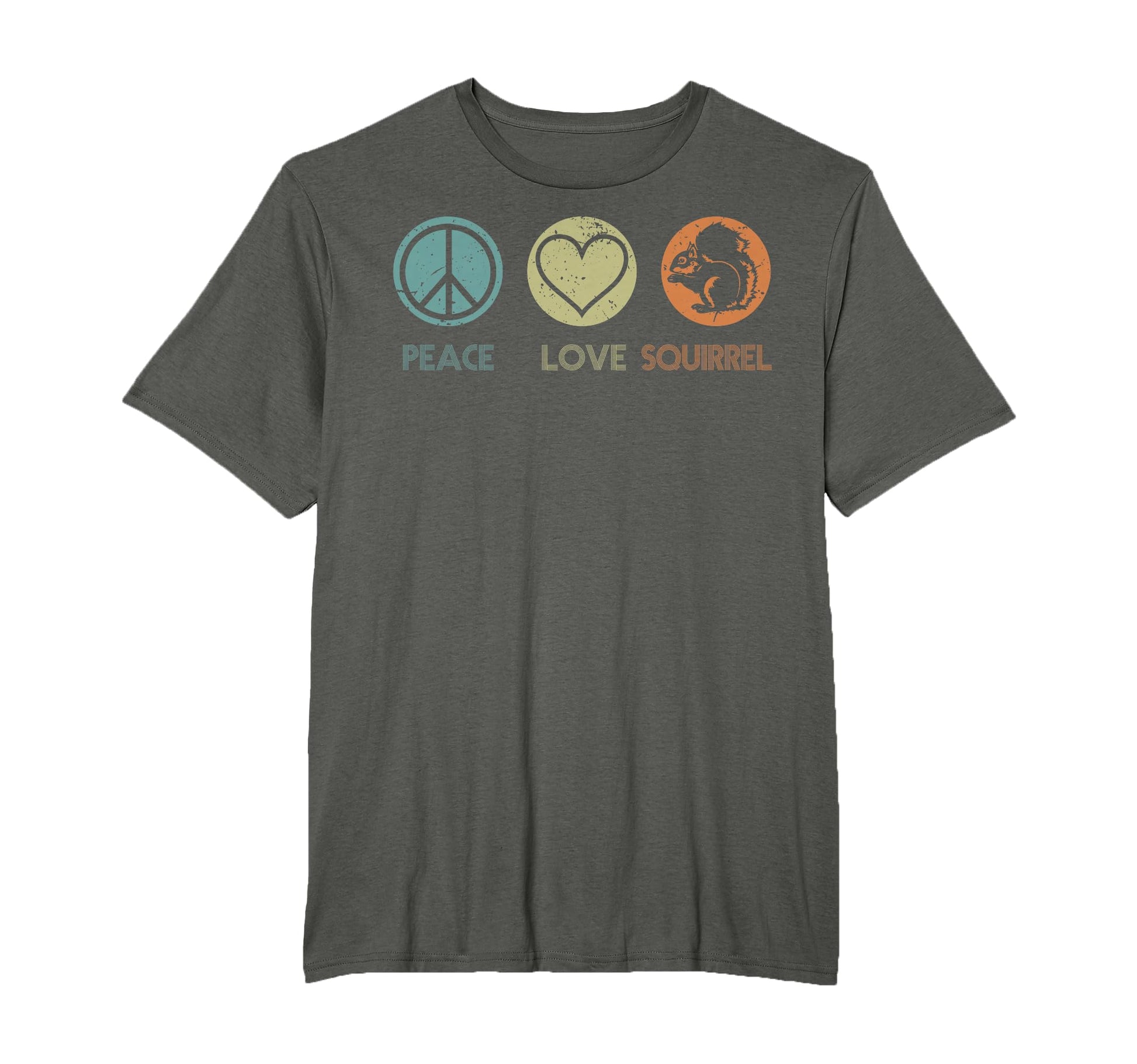 Peace Love Squirrel Funny Squirrel Lover T-Shirt - Novelty Apparel Unisex - T-Shirt, Sweatshirt, Hoodie
