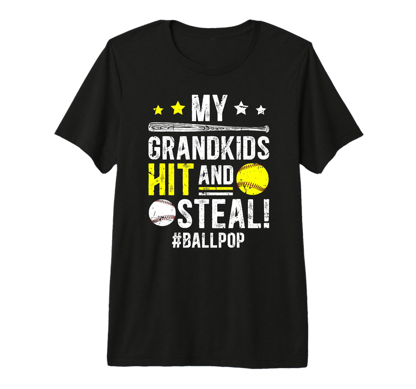 Mens My Grandkids Hit And Steal T-Shirt - Casual Everyday Wear for Adults - T-Shirt, Sweatshirt, Hoodie