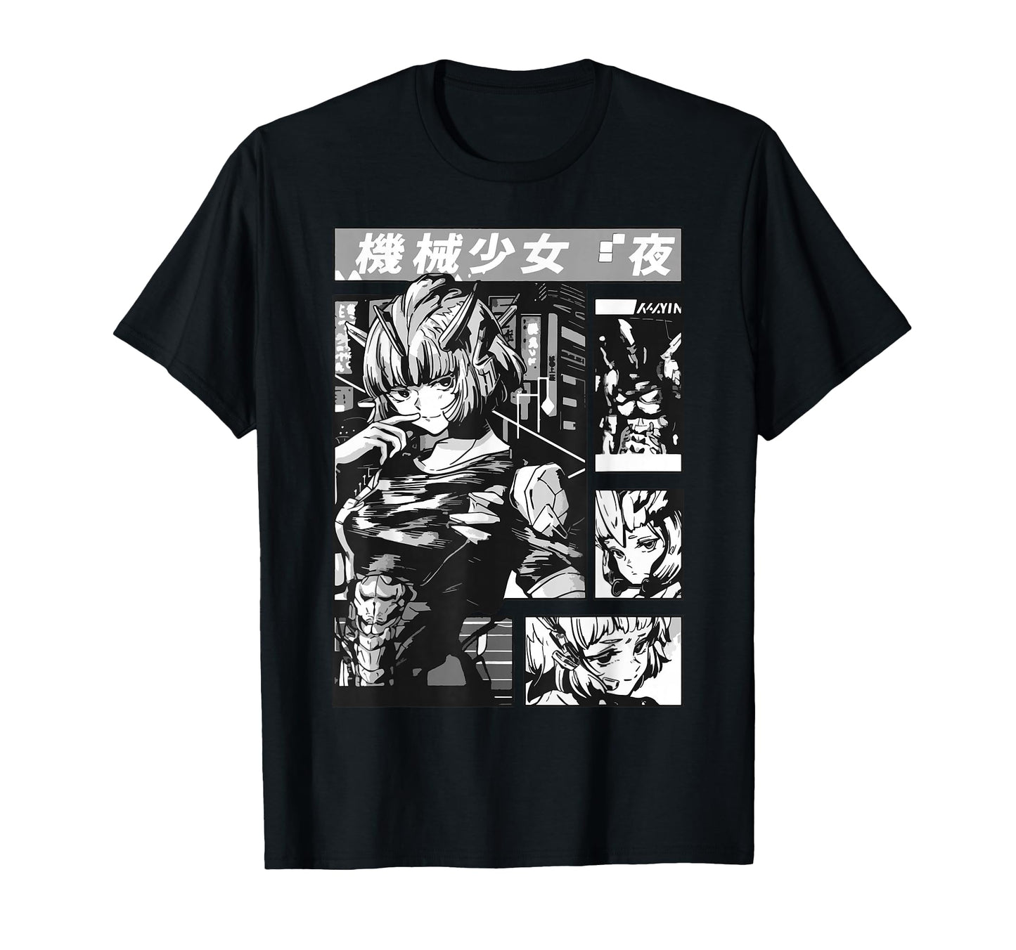Cyberpunk Anime Manga Mecha Aesthetic T-Shirt - Custom Art Print Unisex - T-Shirt, Sweatshirt, Hoodie