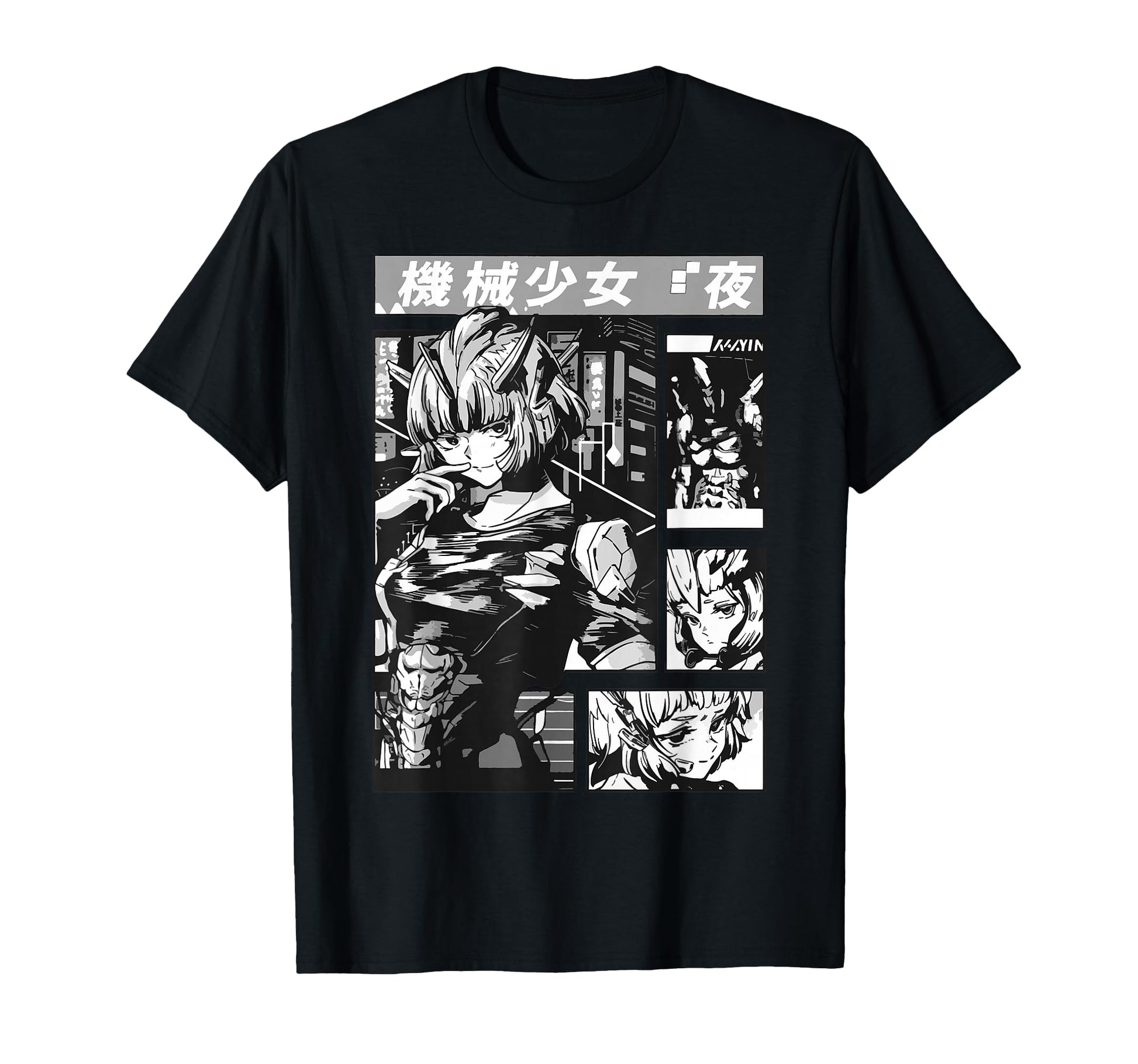 Cyberpunk Anime Manga Mecha Aesthetic T-Shirt - Custom Art Print Unisex - T-Shirt, Sweatshirt, Hoodie