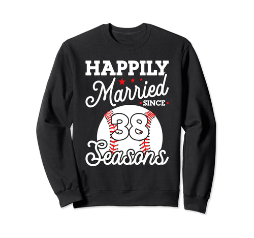 38Th Wedding Anniversary Baseball Sweatshirt - Custom Art Print Unisex - T-Shirt, Sweatshirt, Hoodie