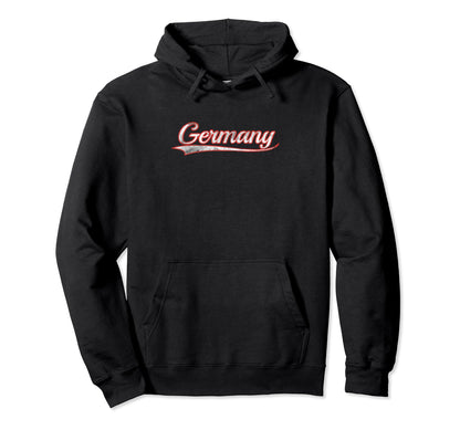 Germany Varsity Distressed Throwback Hoodie - Streetwear Style Unisex - T-Shirt, Sweatshirt, Hoodie