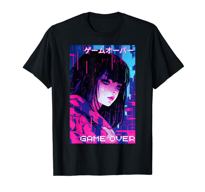 Japanese Vaporwave Sad Anime T-Shirt - Casual Everyday Wear Men Women - T-Shirt, Sweatshirt, Hoodie