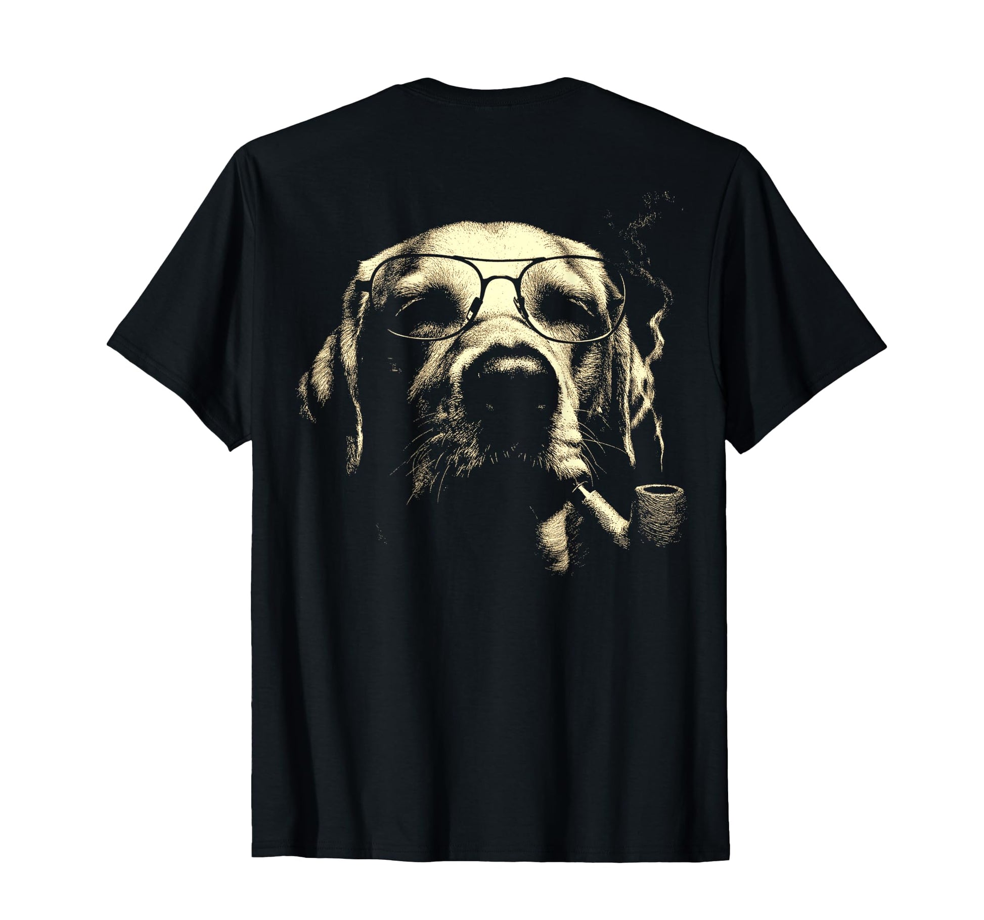 Labrador Retriever Glasses Smoking T-Shirt - Minimalist Print Men Women - T-Shirt, Sweatshirt, Hoodie