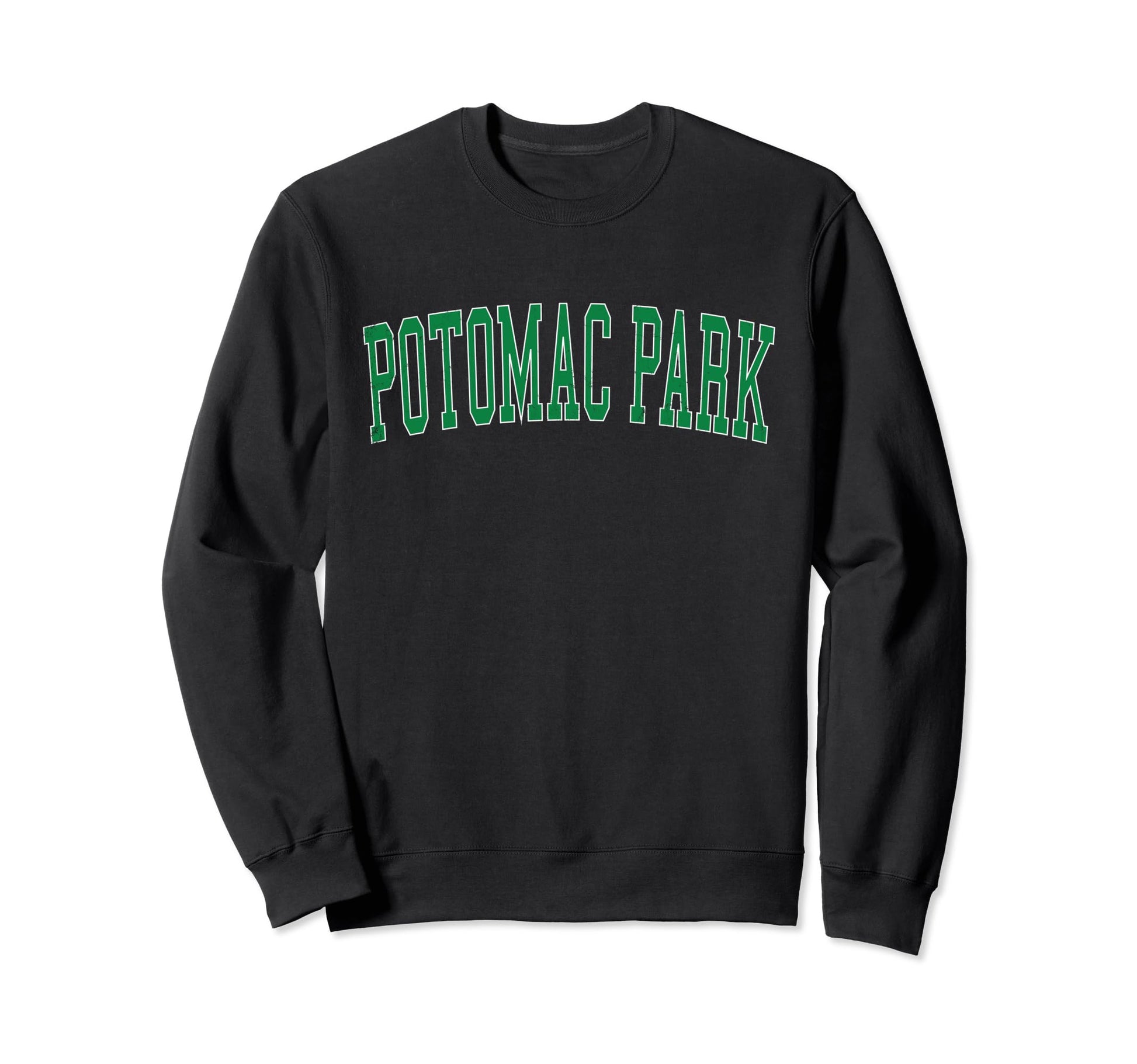 Potomac Park Ca Distressed Green Sweatshirt - Minimalist Print Men Women - T-Shirt, Sweatshirt, Hoodie