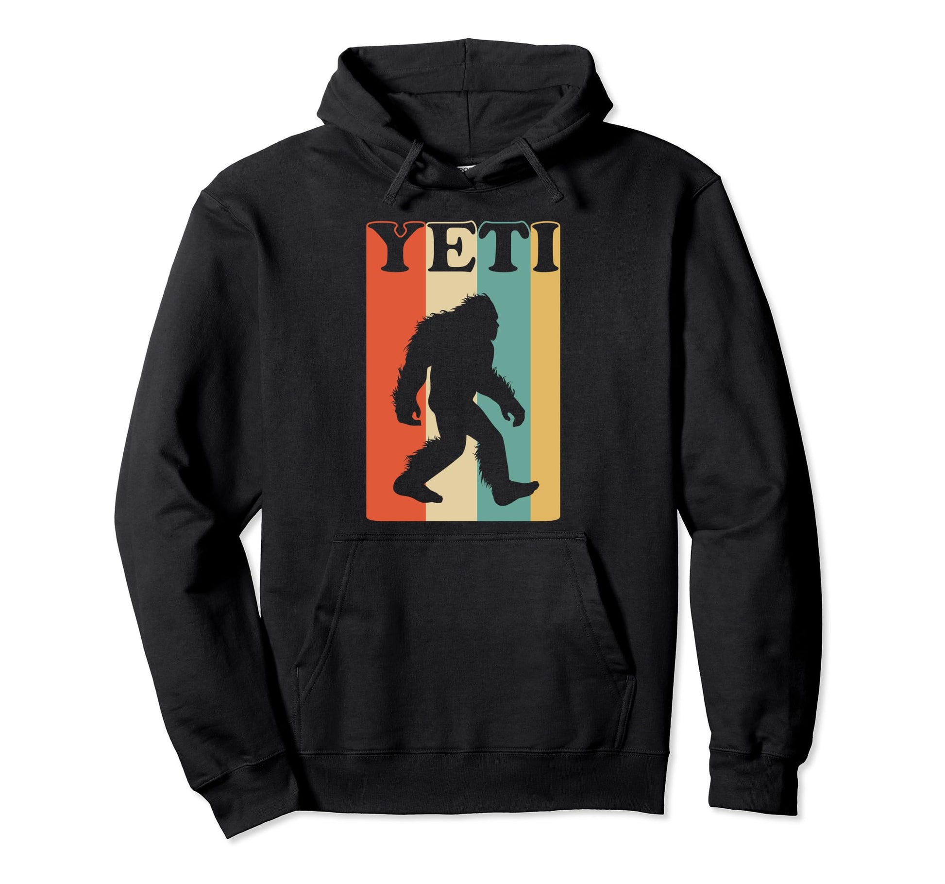 Funny Yeti 1970 Rainbow Hoodie - Trendy Graphic Unisex - T-Shirt, Sweatshirt, Hoodie