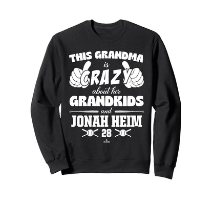 Grandma Crazy Jonah Heim Texas Sweatshirt - Streetwear Style Men Women - T-Shirt, Sweatshirt, Hoodie