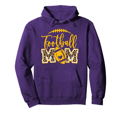 Game Day Leopard Purple And Yellow Hoodie - Novelty Apparel for Adults - T-Shirt, Sweatshirt, Hoodie