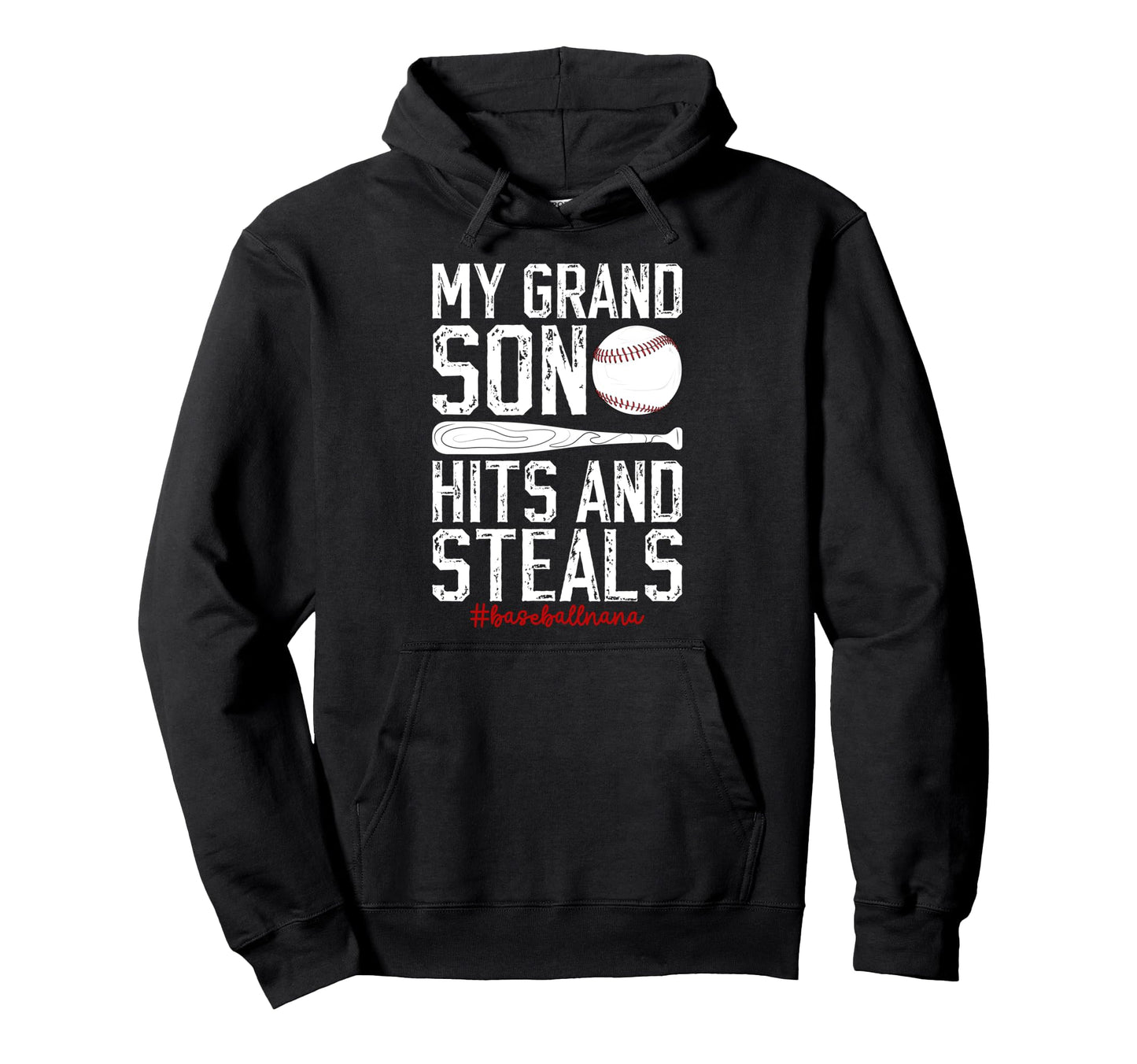 My Grandson Baseball Nana Baseball Player Hoodie - Unique Graphic Unisex - T-Shirt, Sweatshirt, Hoodie