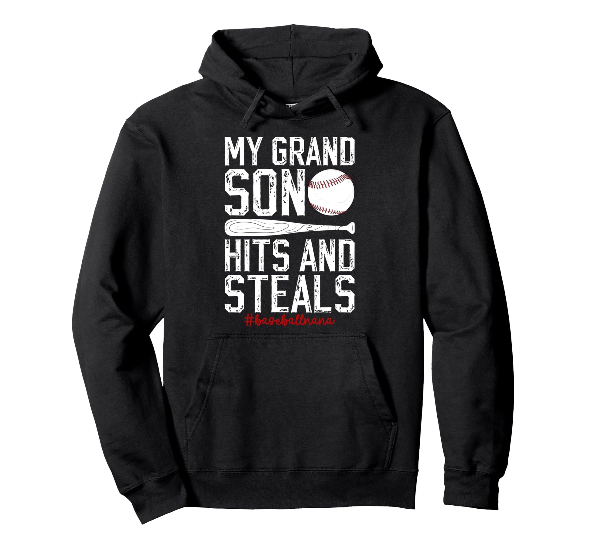 My Grandson Baseball Nana Baseball Player Hoodie - Unique Graphic Unisex - T-Shirt, Sweatshirt, Hoodie