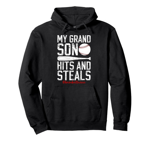 My Grandson Baseball Nana Baseball Player Hoodie - Unique Graphic Unisex - T-Shirt, Sweatshirt, Hoodie