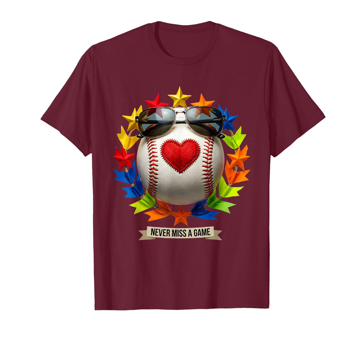 Never Miss Game Baseball Mom T-Shirt - Novelty Apparel for Adults - T-Shirt, Sweatshirt, Hoodie