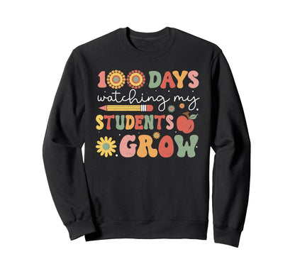 100 Days Growing Boho Flowers Sweatshirt - Aesthetic Graphic Unisex - T-Shirt, Sweatshirt, Hoodie