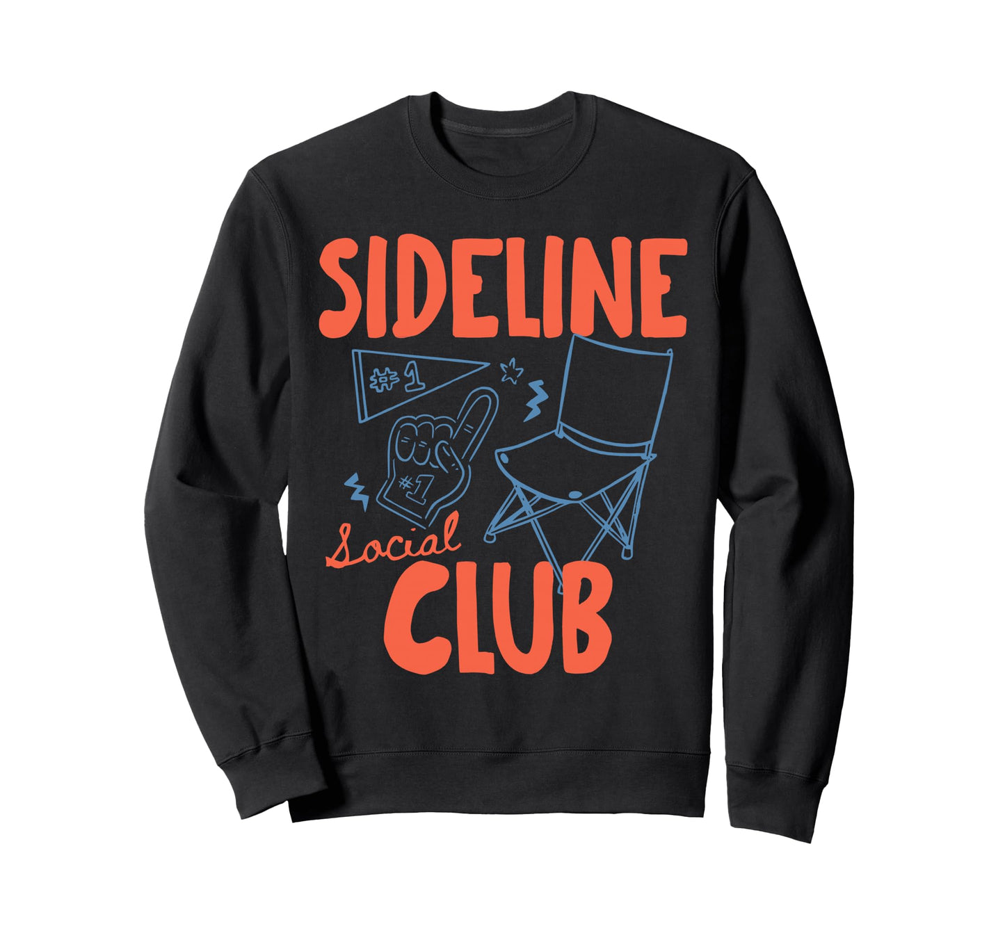 Sideline Social Club Baseball Sweatshirt - Fun Novelty Design for Adults - T-Shirt, Sweatshirt, Hoodie