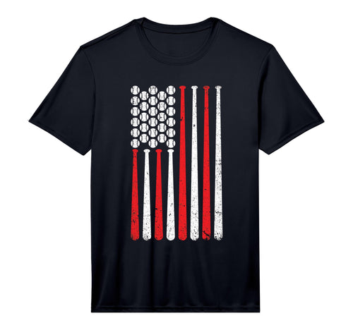 Baseball Usa Flag 4Th July Baseball T-Shirt - Graphic Print Unisex - T-Shirt, Sweatshirt, Hoodie