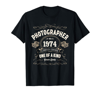 Photographer Attire Born 1974 To Capture T-Shirt - Custom Art Print Unisex - T-Shirt, Sweatshirt, Hoodie