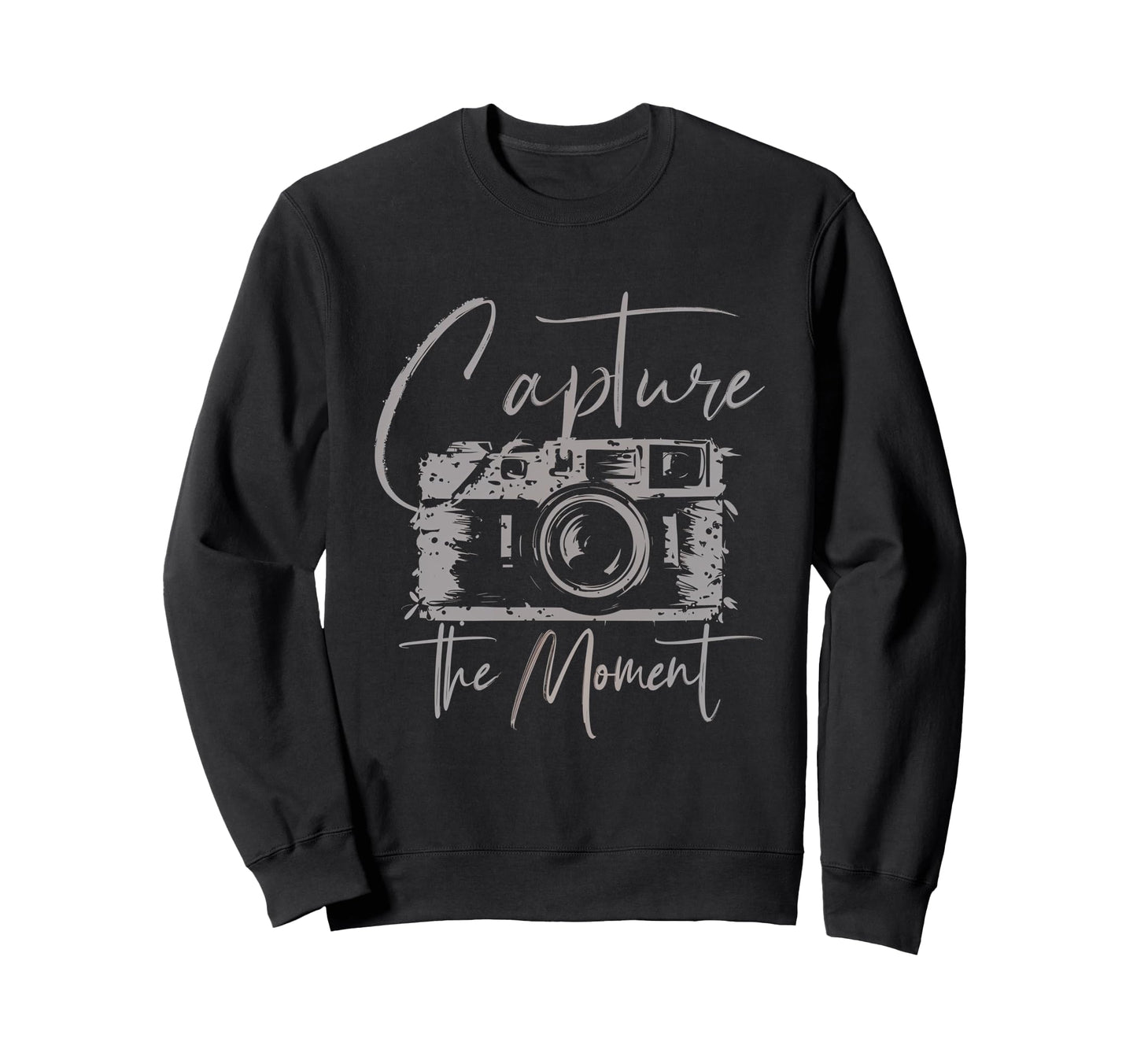 Capture Moment Photography Camera Sweatshirt - Graphic Print for Adults - T-Shirt, Sweatshirt, Hoodie