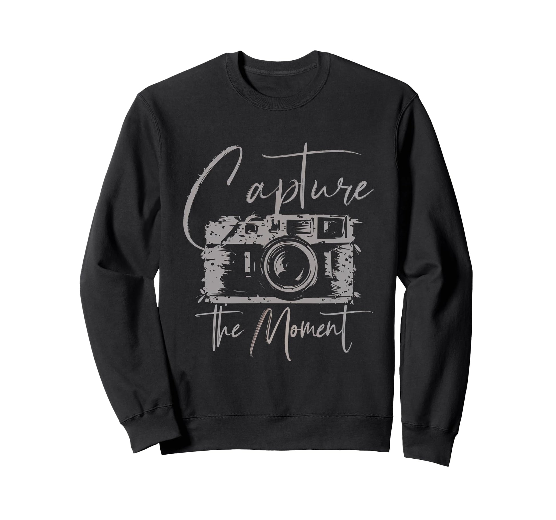 Capture Moment Photography Camera Sweatshirt - Graphic Print for Adults - T-Shirt, Sweatshirt, Hoodie