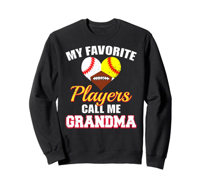 My Favorite Players Baseball Softball Sweatshirt - Novelty Apparel Unisex - T-Shirt, Sweatshirt, Hoodie