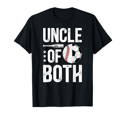 Uncle Both Baseball Soccer Uncle T-Shirt - Minimalist Print for Adults - T-Shirt, Sweatshirt, Hoodie