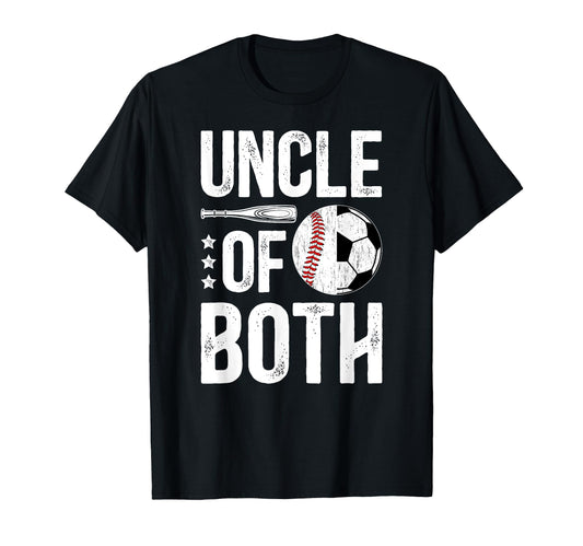 Uncle Both Baseball Soccer Uncle T-Shirt - Minimalist Print for Adults - T-Shirt, Sweatshirt, Hoodie