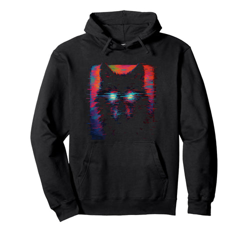 Weird Core Vaporwave Wolf Aesthetic Hoodie - Unique Graphic Unisex - T-Shirt, Sweatshirt, Hoodie