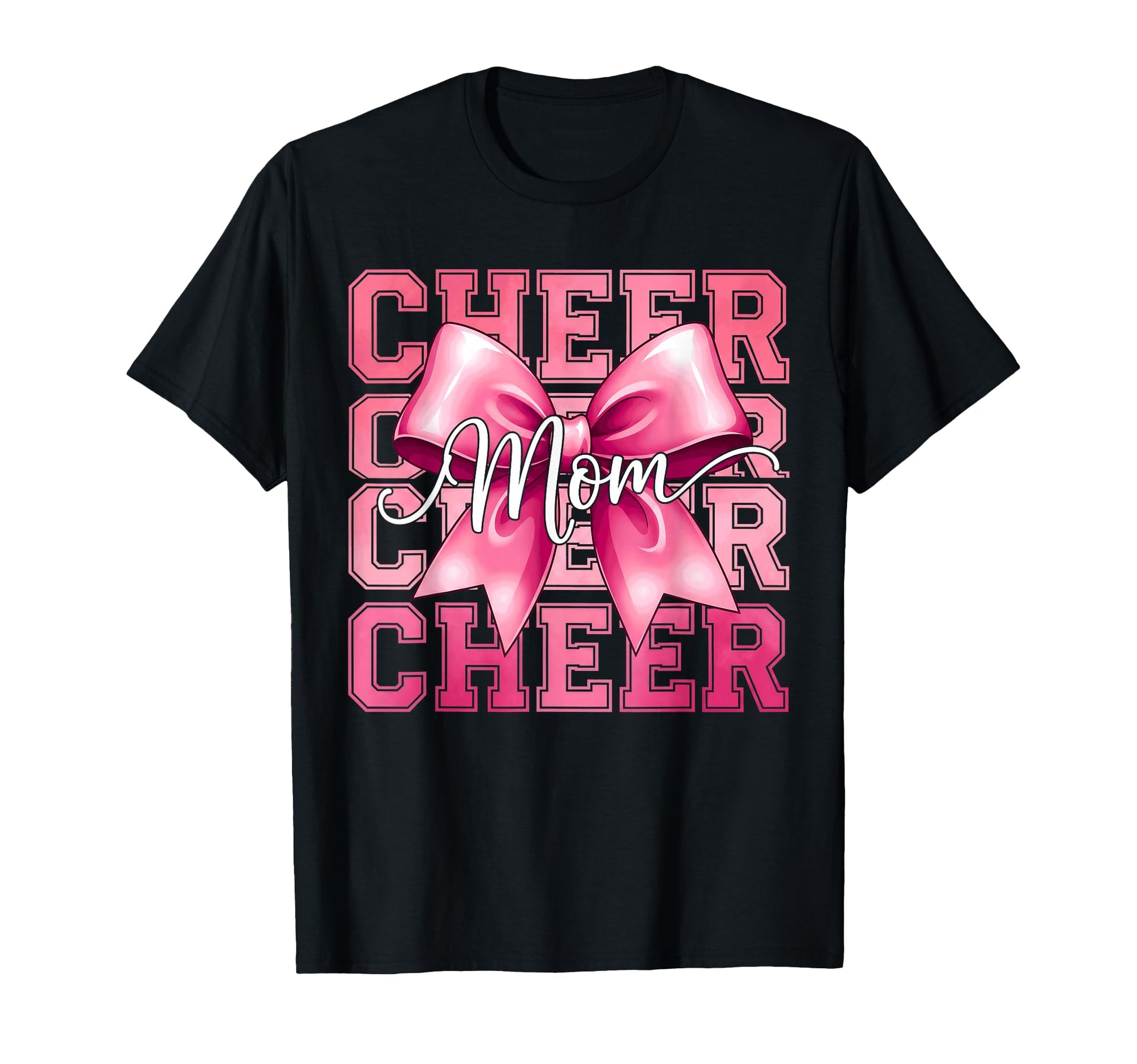Cheer Mom Funny Mothers Day Coquette T-Shirt - Minimalist Print for Adults - T-Shirt, Sweatshirt, Hoodie