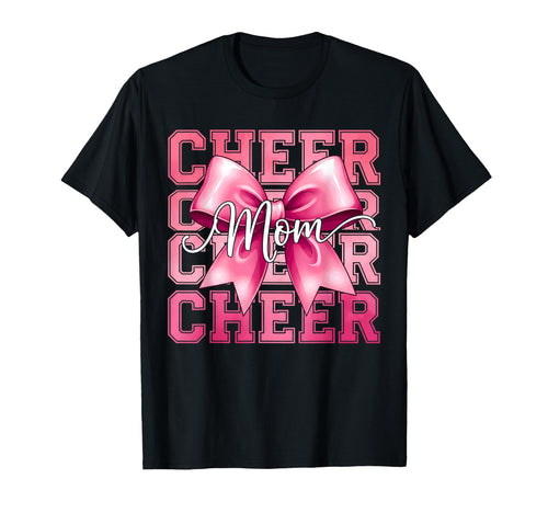 Cheer Mom Funny Mothers Day Coquette T-Shirt - Minimalist Print for Adults - T-Shirt, Sweatshirt, Hoodie