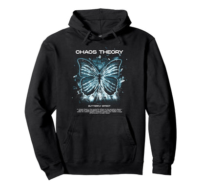 Chaos Theory Butterfly Aesthetic Edgy Hoodie - Minimalist Print for Adults - T-Shirt, Sweatshirt, Hoodie