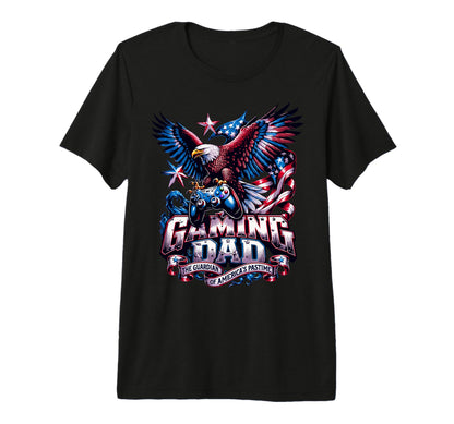 Patriotic Usa Gaming Dad Tri Blend T-Shirt - Aesthetic Graphic for Adults - T-Shirt, Sweatshirt, Hoodie