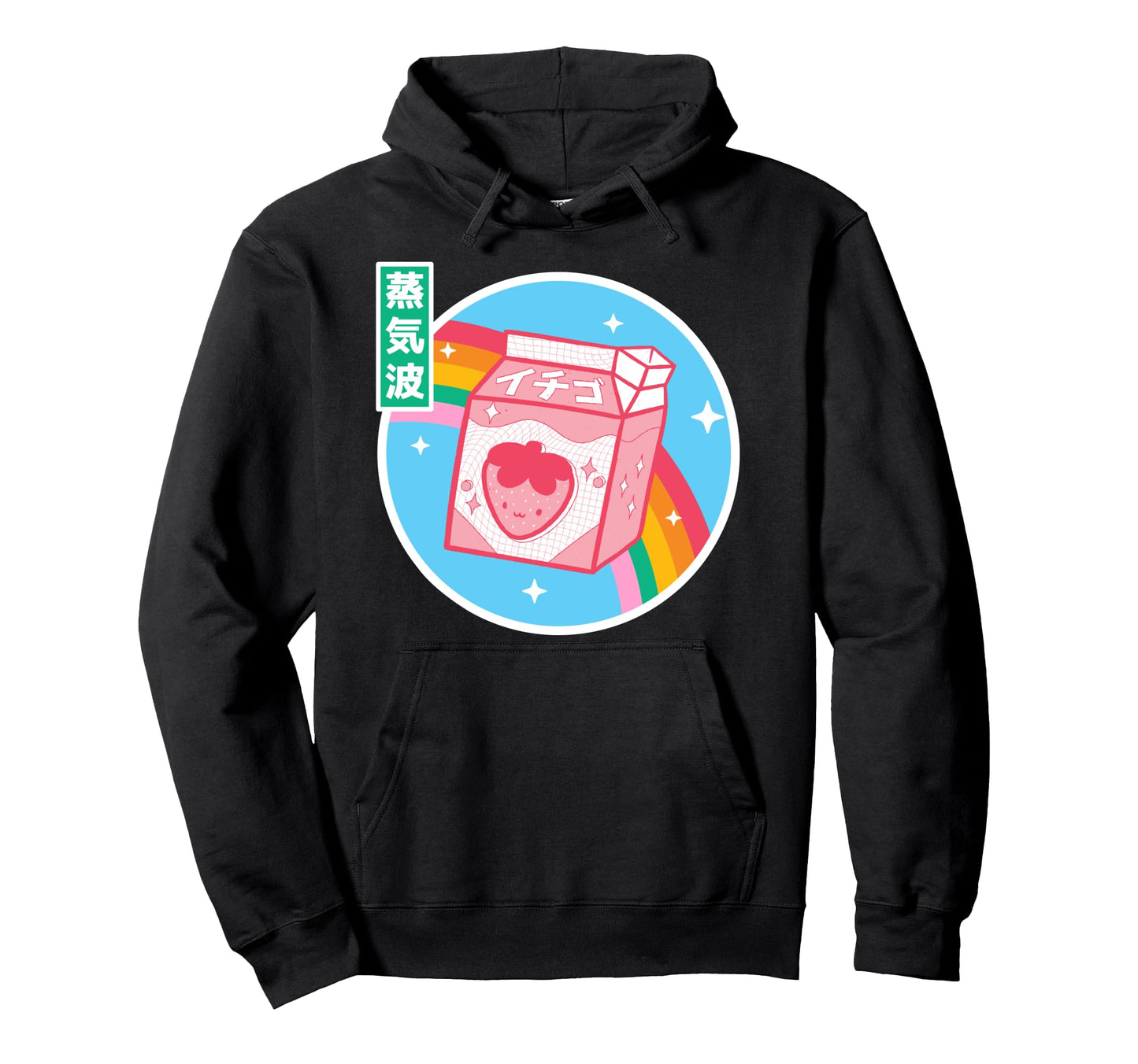 Strawberry Milk Rainbow Japan Otaku Hoodie - Novelty Apparel for Adults - T-Shirt, Sweatshirt, Hoodie