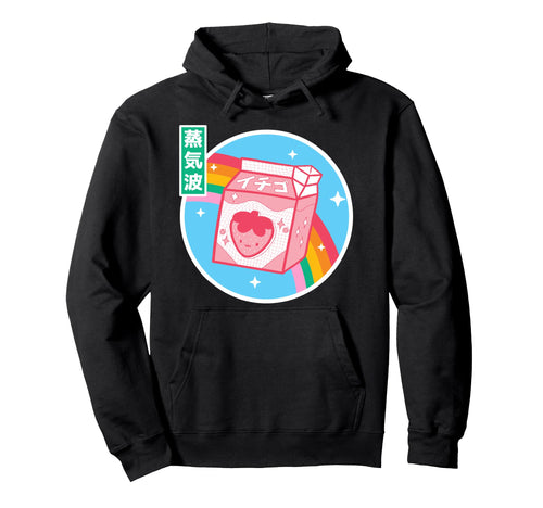 Strawberry Milk Rainbow Japan Otaku Hoodie - Novelty Apparel for Adults - T-Shirt, Sweatshirt, Hoodie