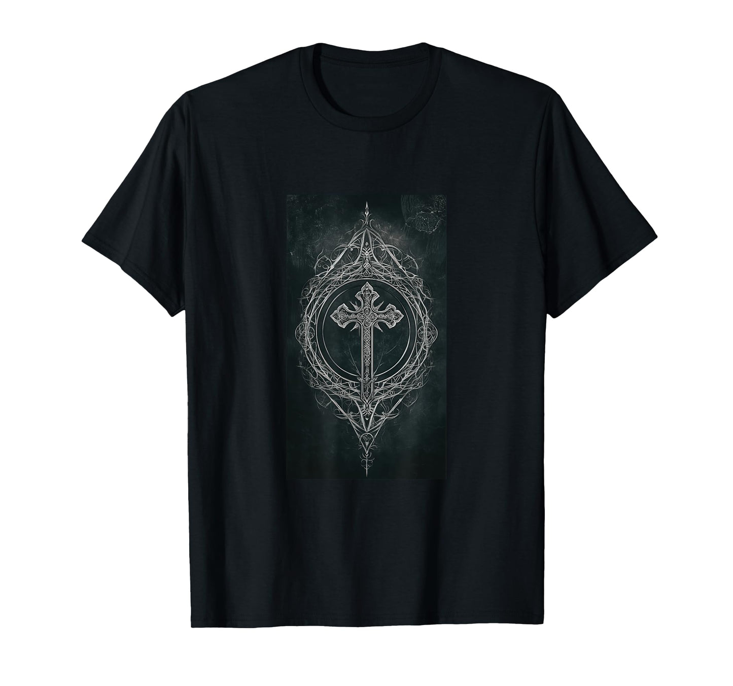 Gothic Cross Grunge Aesthetic Y2K T-Shirt - Casual Everyday Wear Unisex - T-Shirt, Sweatshirt, Hoodie