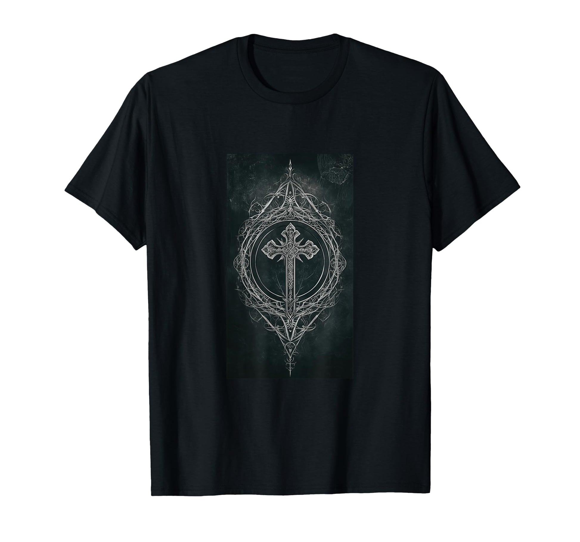 Gothic Cross Grunge Aesthetic Y2K T-Shirt - Casual Everyday Wear Unisex - T-Shirt, Sweatshirt, Hoodie