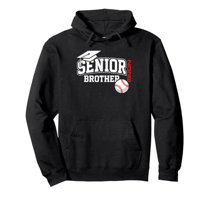 Senior Brother Class 2026 Graduation Hoodie - Novelty Apparel Men Women - T-Shirt, Sweatshirt, Hoodie