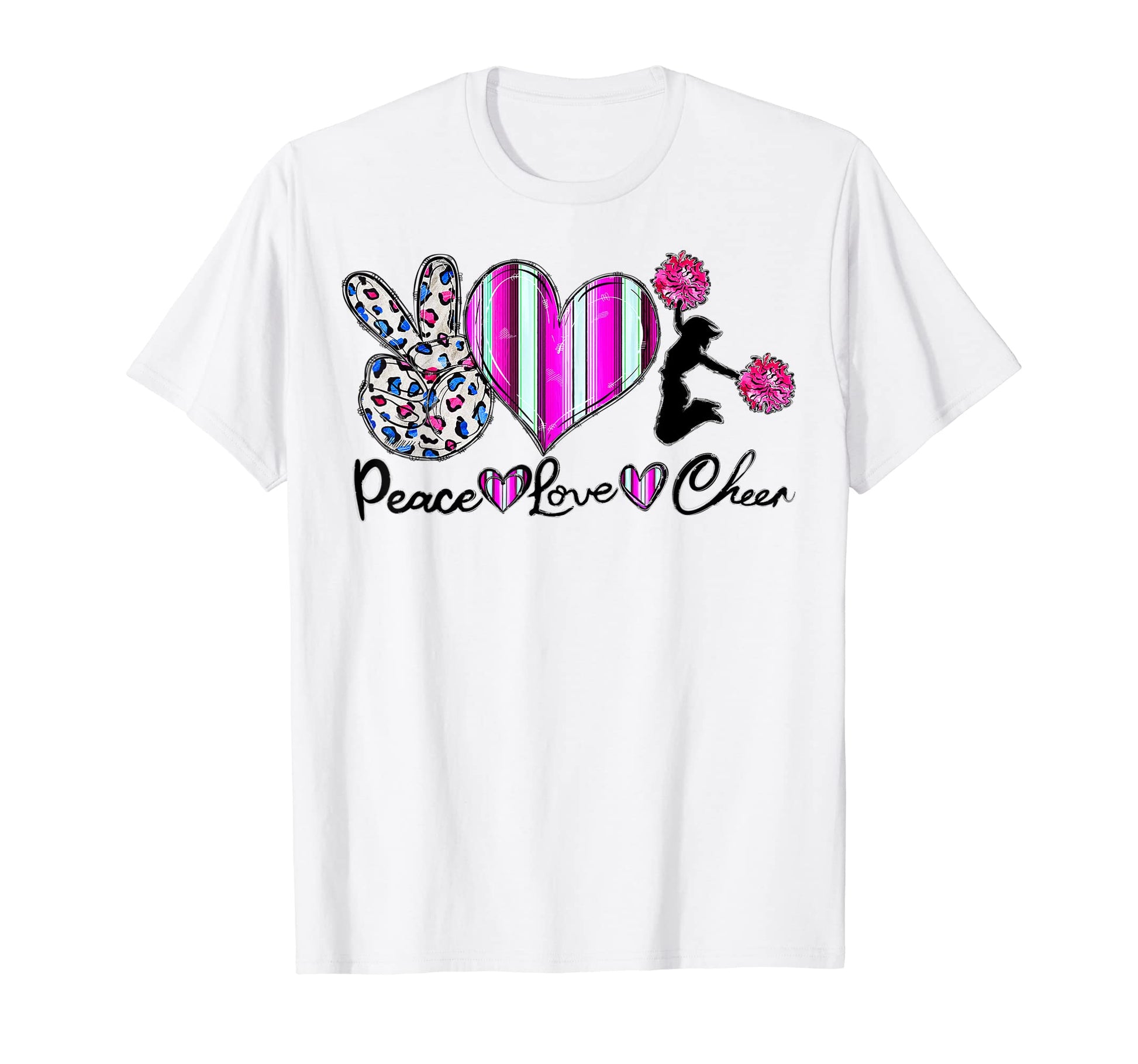 Peace Love Cheer T-Shirt - Trendy Graphic Men Women - T-Shirt, Sweatshirt, Hoodie