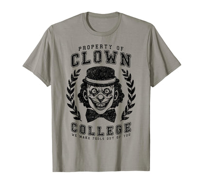 Clown College Graduate Funny Circus T-Shirt - Minimalist Print for Adults - T-Shirt, Sweatshirt, Hoodie