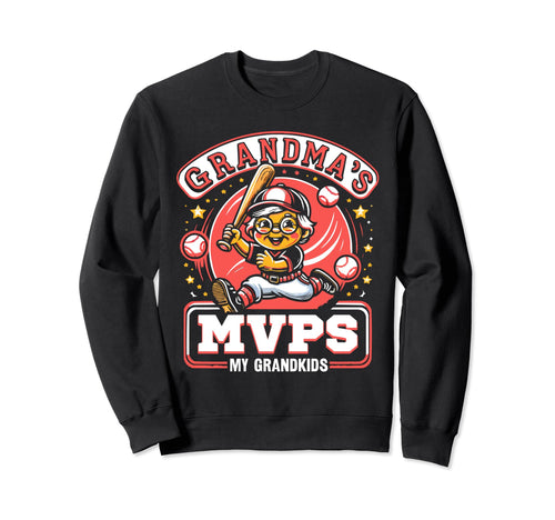 Baseball Grandma Grandmother Sweatshirt - Aesthetic Graphic for Adults - T-Shirt, Sweatshirt, Hoodie