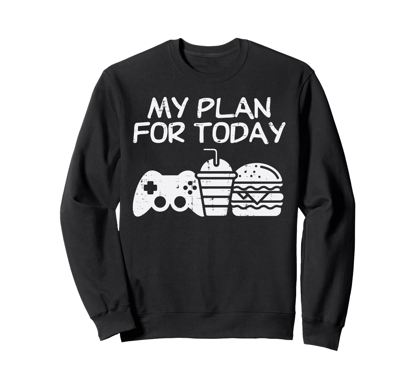 Plan Today Video Games Milk Tea Sweatshirt - Minimalist Print Men Women - T-Shirt, Sweatshirt, Hoodie